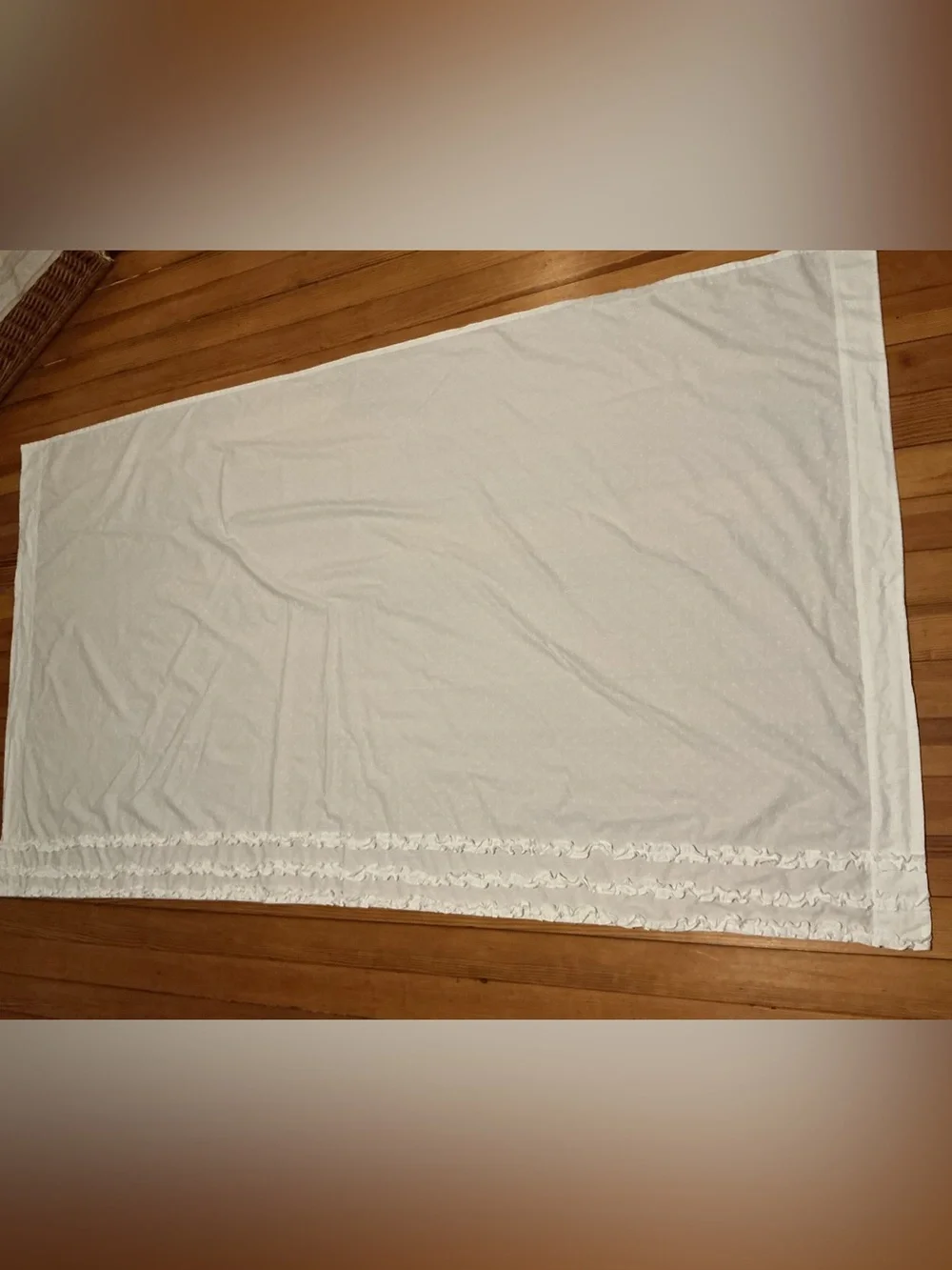 Simply Shabby Chic Crisp White Dotted Swiss Panel